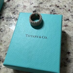 Tiffany & Co. Somerset Mesh Ring Sz 5